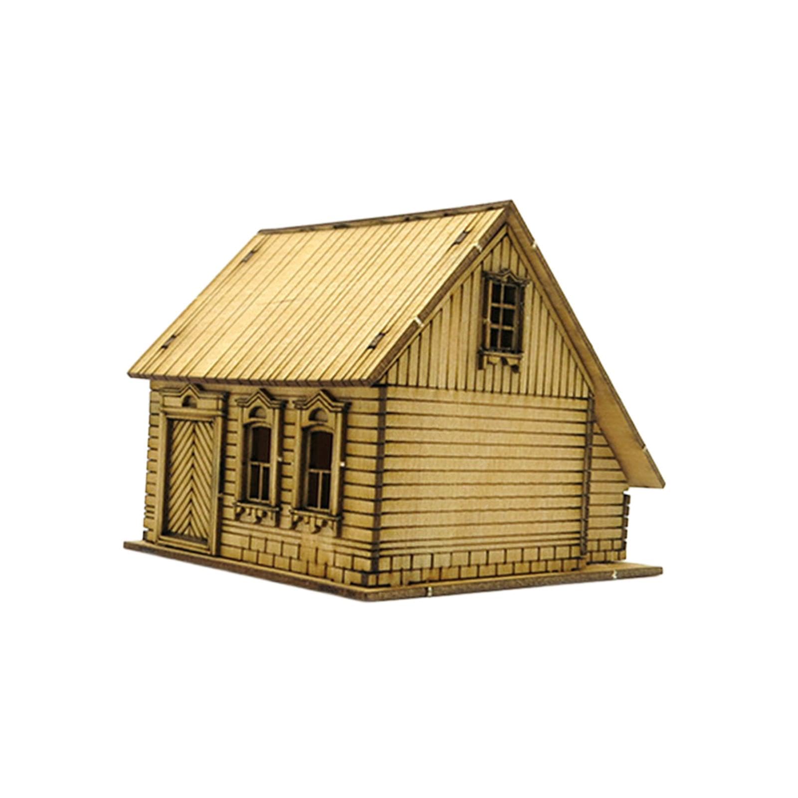 MagiDeal 1:72 Holzkirchen-Modellbausatz – DIY Europäische Architektur, 13x7.5x13 Cm, Aus Holz