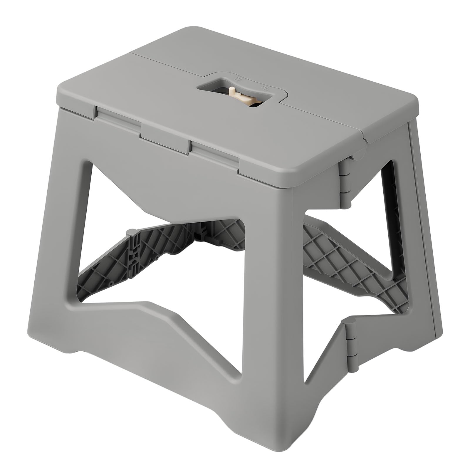 Yorbay Sgabello pieghevole, pieghevole, 24.5 cm, per adolescente e adulti, con chiusura di sicurezza, in plastica resistente, portata fino a 100 kg, per cucina, bagno, campeggio, giardino