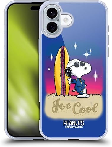 Vista 80 de Head Case Designs Funda de gel suave con licencia oficial de Peanuts I Love Pattern Snoopy Boardwalk Airbrush compatible con Apple iPhone 15