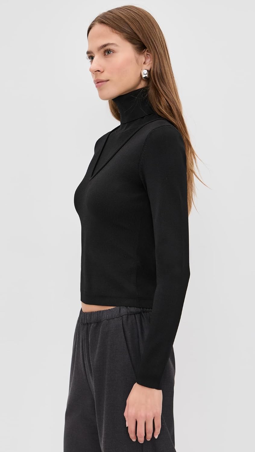 LE BOP Women's Trompe L'Oeil Layered Turtleneck - Image 5