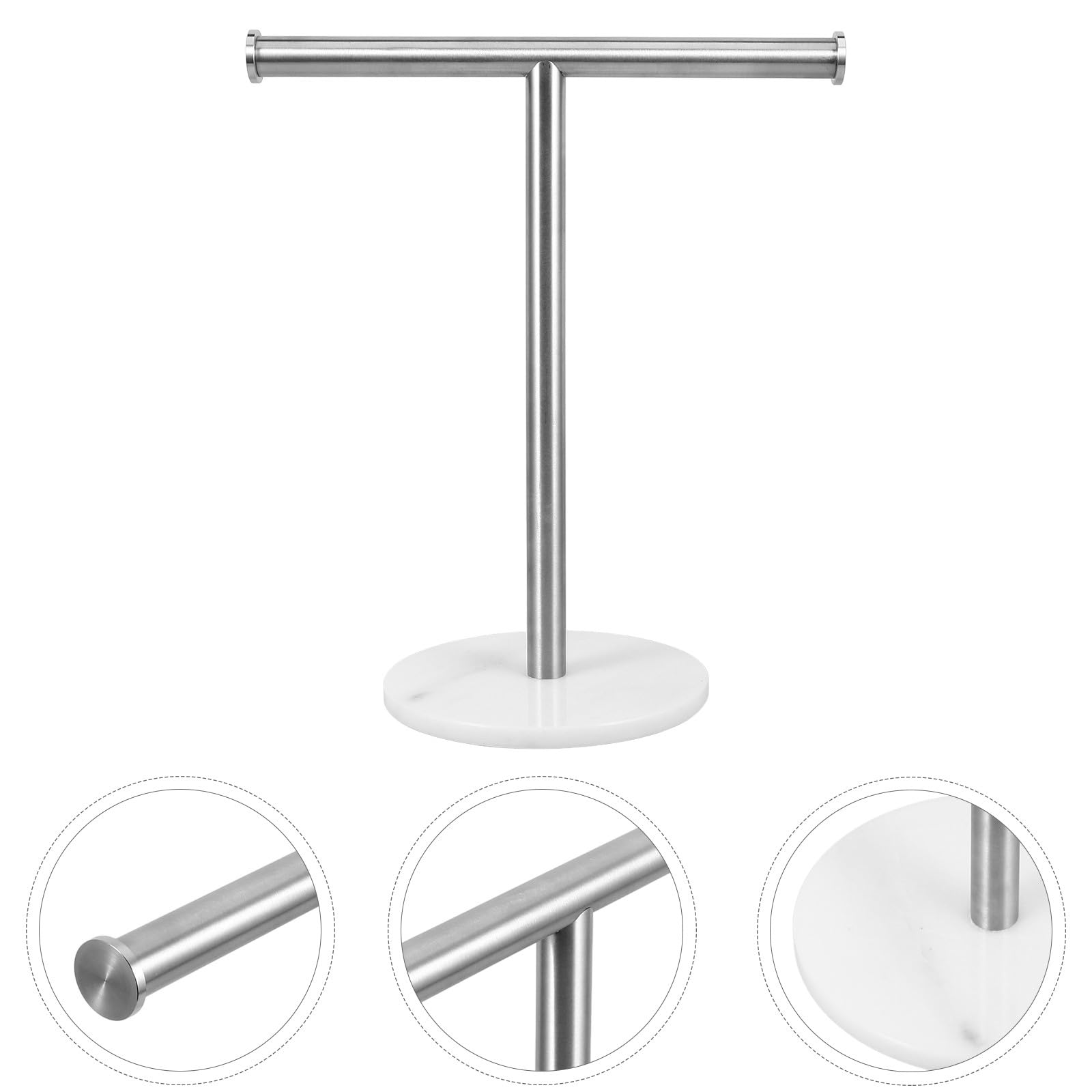Toallero de Encimera Vertical de 31.5 CM para Baño y Cocina Base Estable Soporte para Toallas Manos