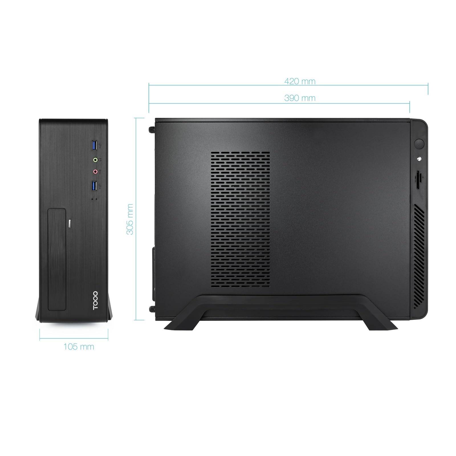 TOOQ TQC-3006DU3C + Fuente de Alimentación 500W