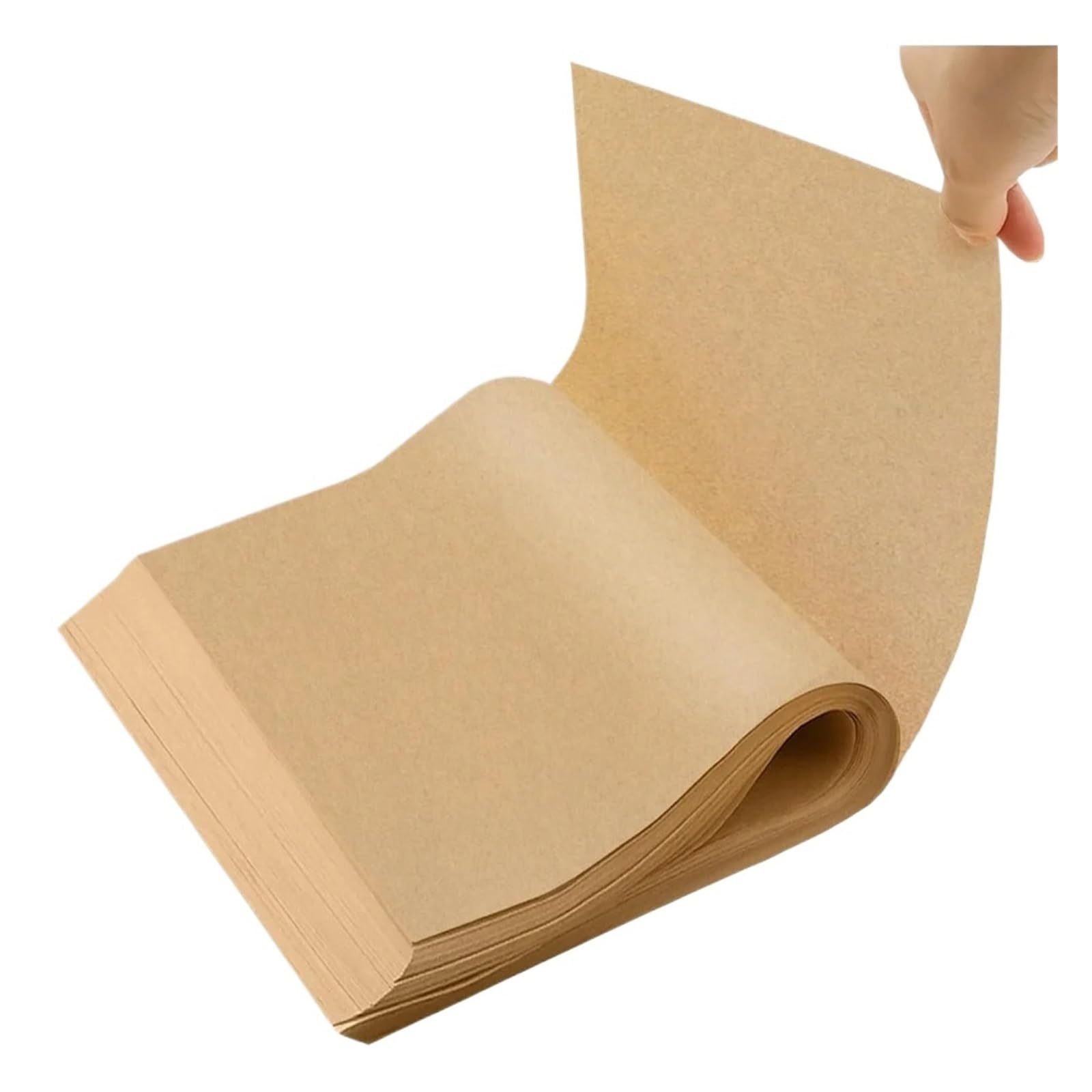100 hojas de papel for hornear antiadherentes precortadas que no se curvan(40x30cm 100pc)