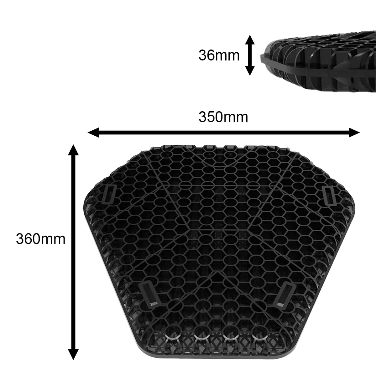 Motorrad Gelkissen Gel Komfort Sitzkissen in schwarz