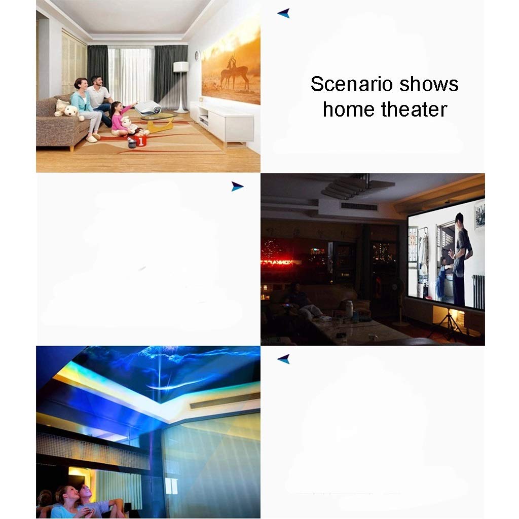 Mini proiettore a LED, supporto HD 1080p, durata di 30000 ore, schermo da 80 pollici, portatile per home theater e riunioni, perfetto per amici e colleghi