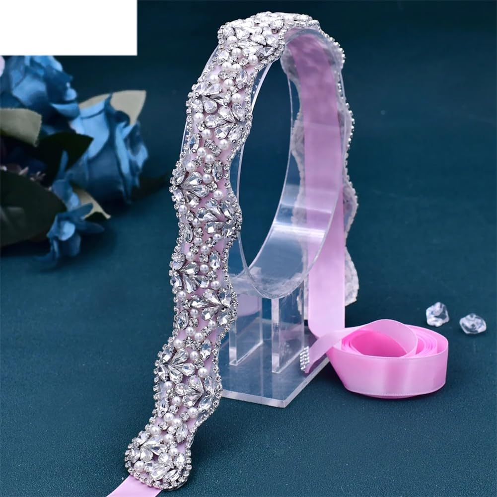 Cintura da sposa per abito da sera da festa accessori argento strass decorativo abito da donna
