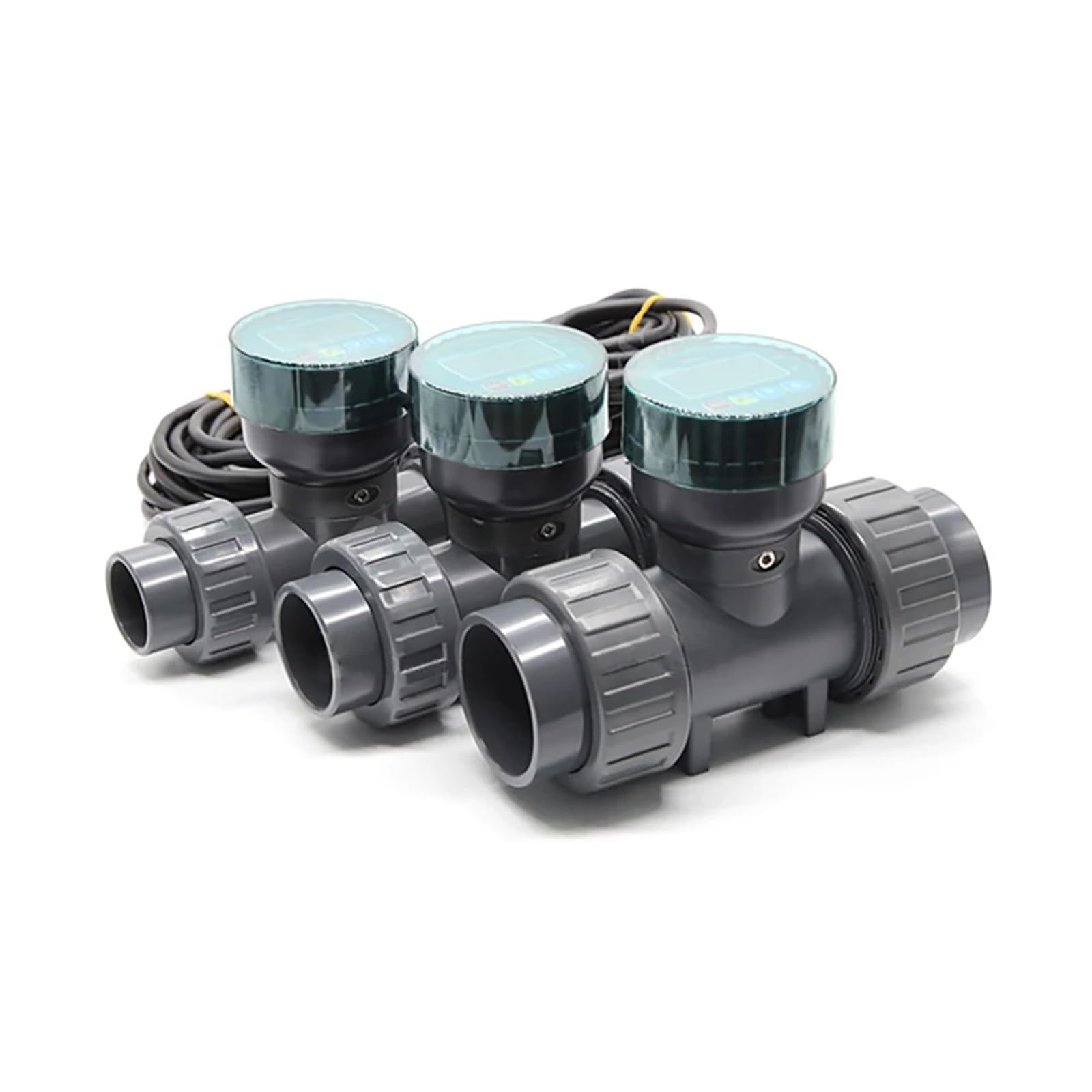 Sensor de Flujo de Agua con Pantalla Digital de 1-1/2 Pulgadas, caudalímetro, Control Remoto de transmisión de señal, Pantalla de Control de Flujo de Agua