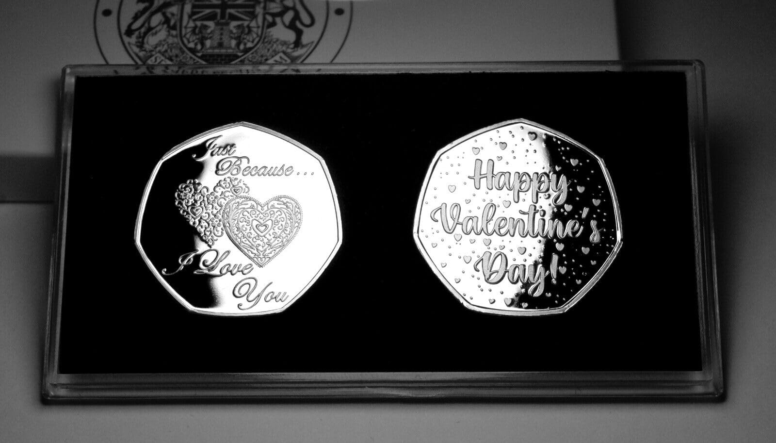 The Commemorative Coin Company Silver Pair Of Valentine's Day 'I Love You' Commemoratives & Hard Gift Case Gift/Present/Girlfriend/Boyfriend/Husband/Wife/Partner