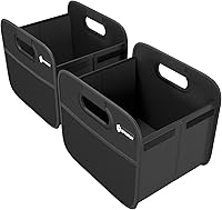 Vista 13 de Sposuit Organizador de maletero extragrande de 98 litros, plegable, con divisores extraíbles y correas de seguridad ajustables para automóvil, SUV