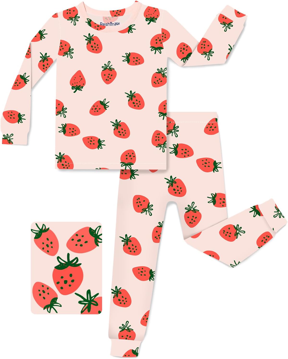 babee Reshinee Bamboo Viscose Toddler Girls Kids Pajamas Unicorn Mermaid Pjs Long Sleeve Snug fit 12M-8Y 2pcs Soft Jammies