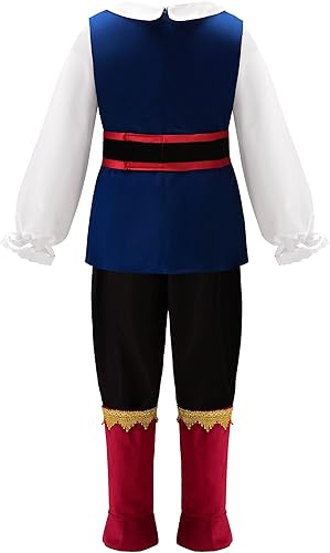 Miniatura 2 de ReliBeauty Disfraz de pirata para niños pequeños, disfraz de pirata con accesorios