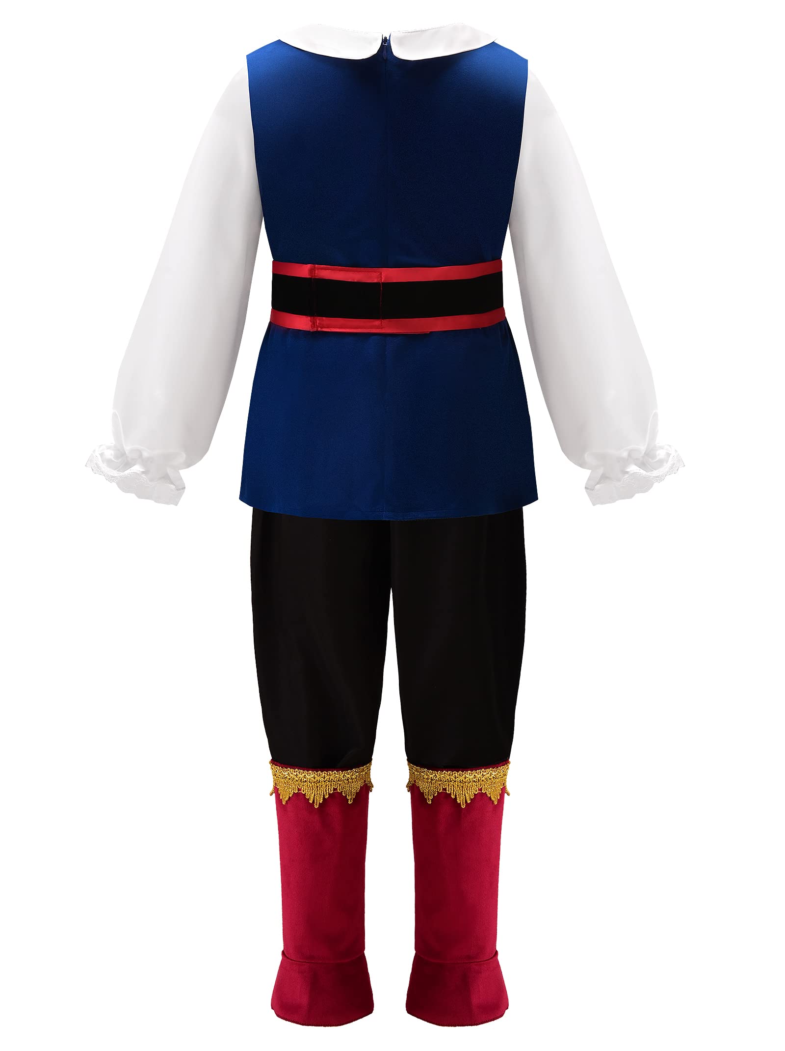 ReliBeauty Déguisement Pirate Costume Enfant Pirate Garçon Fille avec Accessoires Halloween