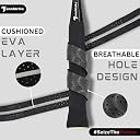 Tennstrike Perforated Anti-Slip Racket Grip Tape – Pack of 2 (Black) | Overgrip for Tennis, Badminton, Squash & Pickleball | Sweat-Absorbent Foam Cushion Grip gallery image