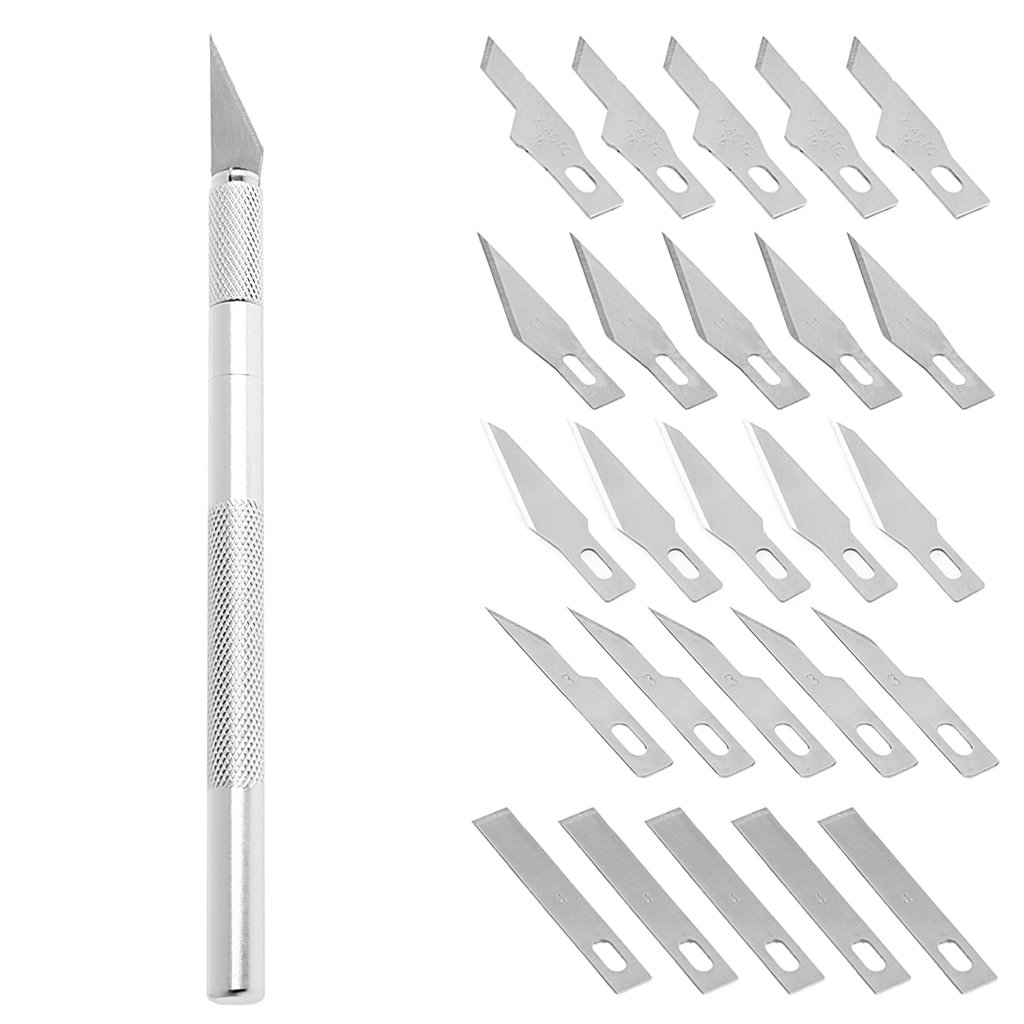 25 Blades Wood Carving Cutting Fruit Food Engraving Knife Scalpel Repair Tool
