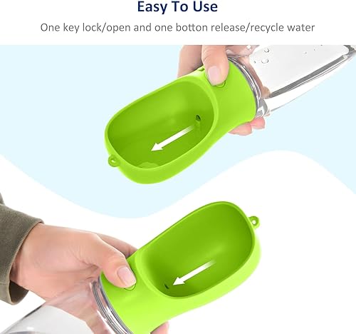 Miniatura 3 de WePet Botella de Agua Portátil para Perros, 25 OZ, Dispensador de Agua para Cachorros a Prueba de Fugas con Alimentador Bebedero para Mascotas para