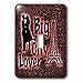 3dRose lsp_255846_1 Big City Lover Quote Silhouette of Kissing Couple Eiffel Tower Toggle Switch, Mixed