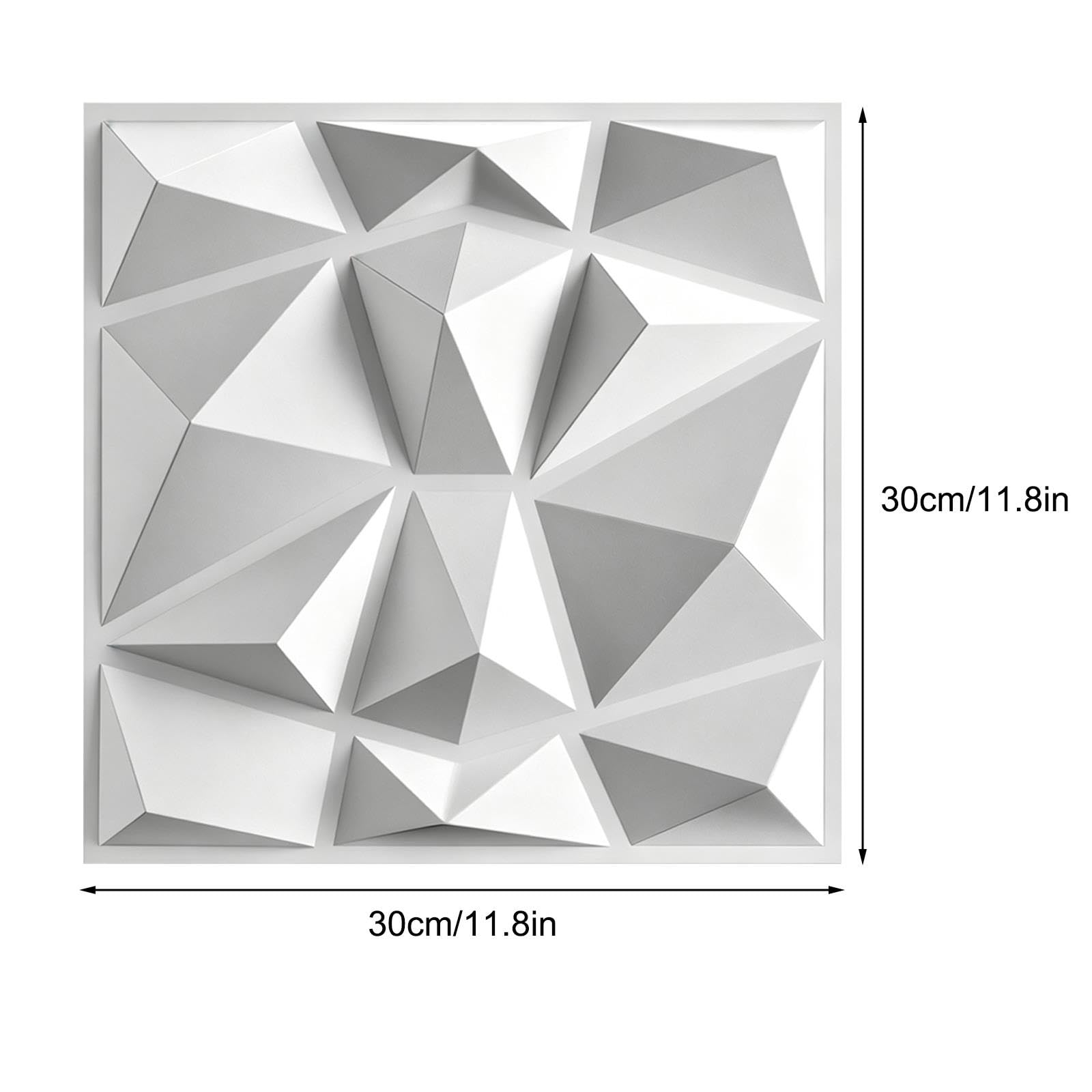 3D Wandpaneele 30x30cm, 12er-Pack, Selbstklebend, Wasserfest