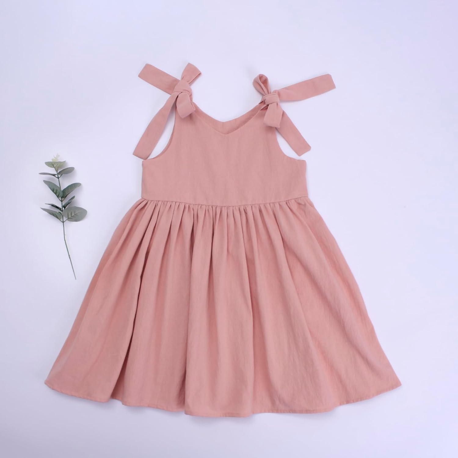 Baby Toddlers Cotton Dresses Kids Little Girls Straps Sleeveless Casual Party Halter Dress 6 Months-6T - Image 4