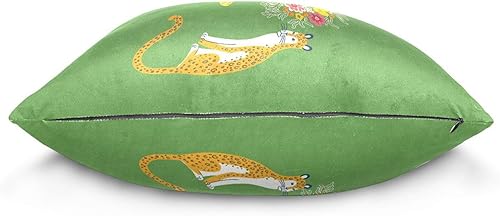 Miniatura 2 de Funda de almohada de 18 x 18 pulgadas, suave, cómoda, decorativa, cuadrada, funda de almohada para el hogar, sofá, cama, oficina o automóvil (tigre