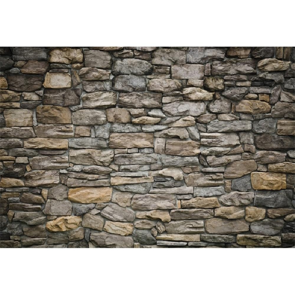 6x3m Retro Rustikale Backsteinmauer Hintergrund Klassische braune Steinwand Cowboy Fotohintergrund Brauner Felsen Textur Wand Scheune Hintergrund Geburtstag Party Dekoration