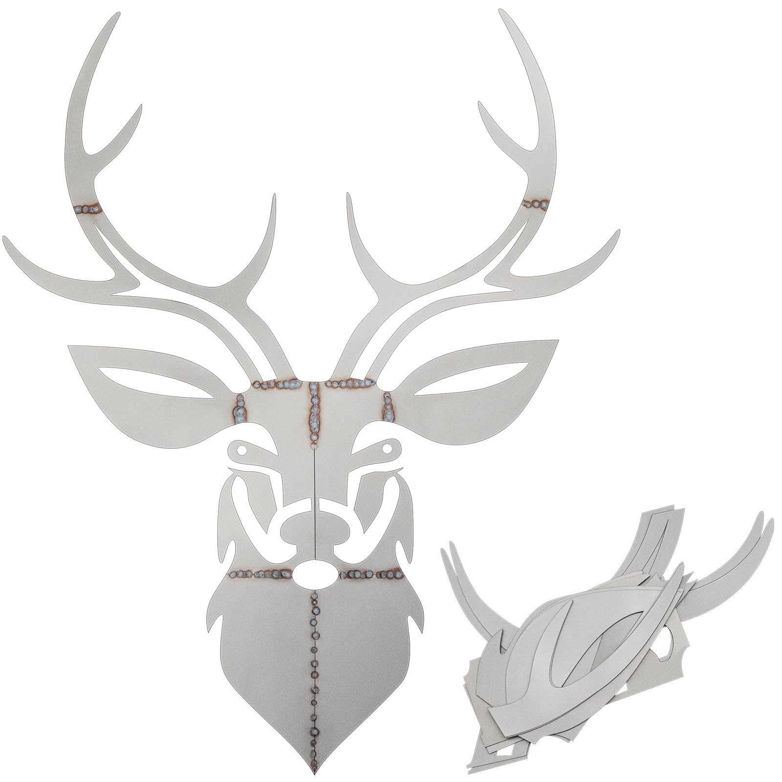 Zonon Welding Practice Kit, 201 Carbon Steel Metal Art Project, Elk Head