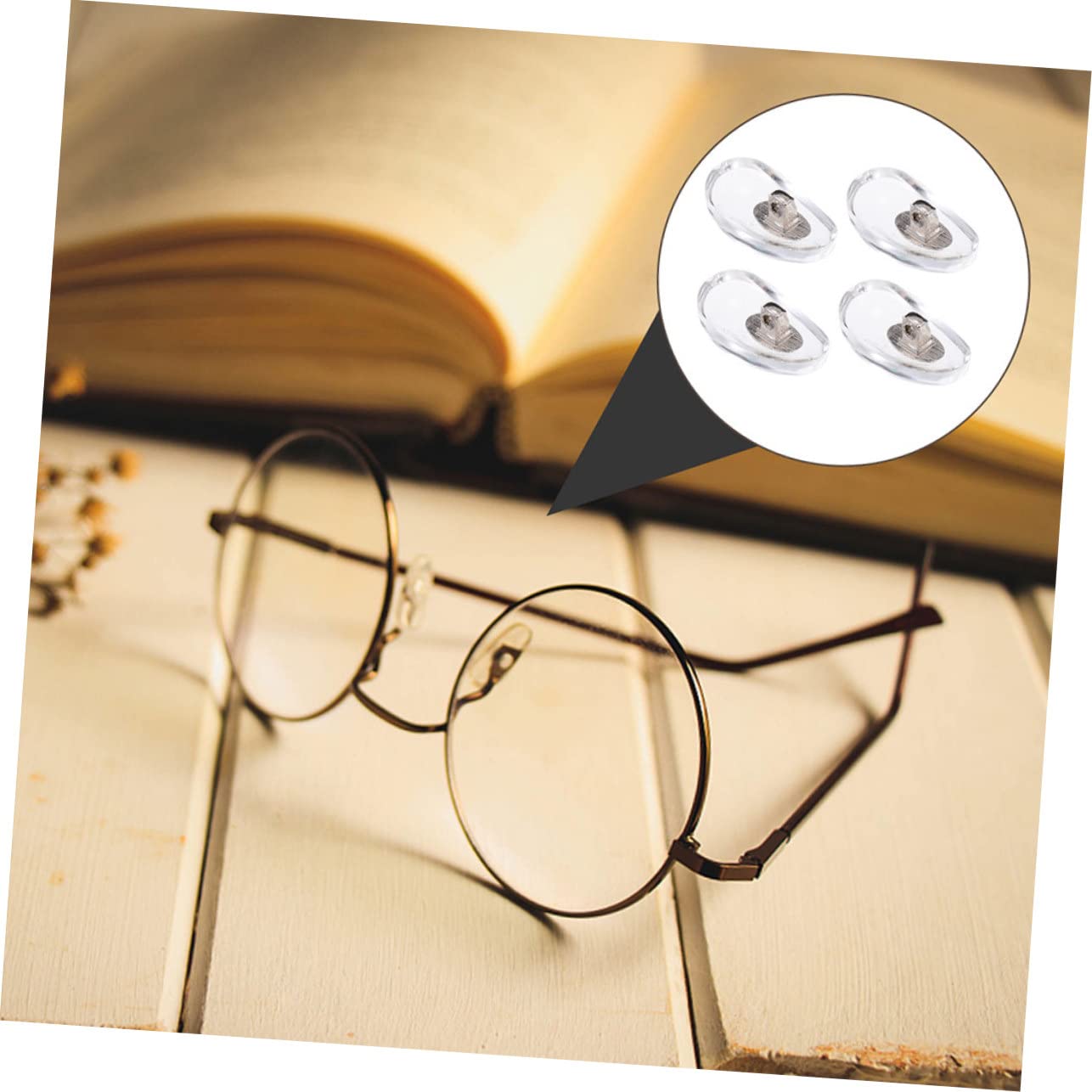 Didiseaon 60 Paires Plaquettes Nasales Protège-Nez pour Lunettes Verres Clairs Sangle De Pont De Lunettes Spectacle Coussinets De Soutien du Nez Tapis De Nez De Lunettes Gel De Silice Silver
