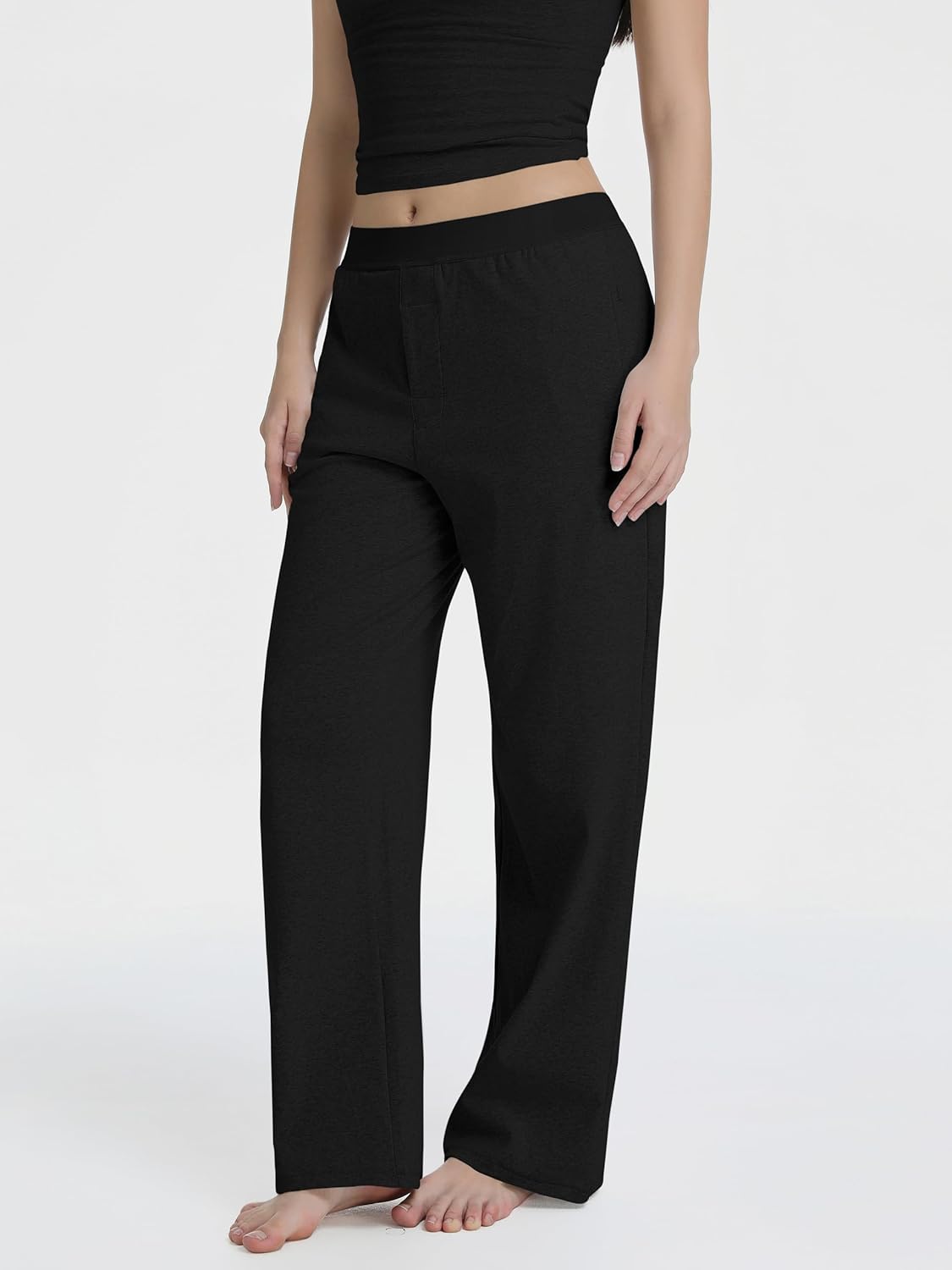 Lightweight Loose Pants for Women Casual Lounge Pants Athletic Joggers Yoga Pants with Pockets - Image 2