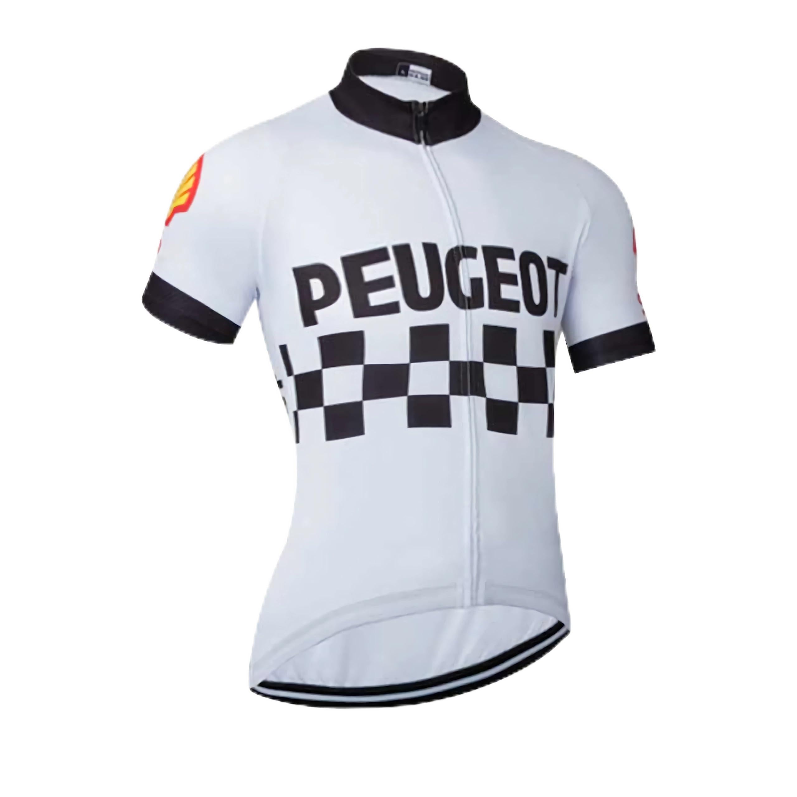 Maillot Cycliste Professionnel pour Homme à Manches Courtes,Tissu Extensible,Protection Solaire Respirante,3 Poches