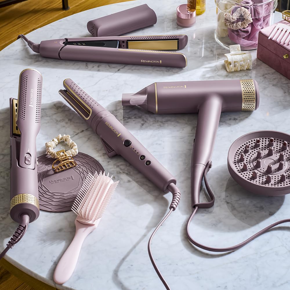 Remington AIRvive™ Haartrockner [leichter langlebiger bürstenloser Digital Motor 110.000U/min] 2 Aufsätze: Diffusor&Stylingdüse (Ionen & Anti-Frizz Technologie,12 Heiz-&Geschwindigkeitsstufen) EC8930