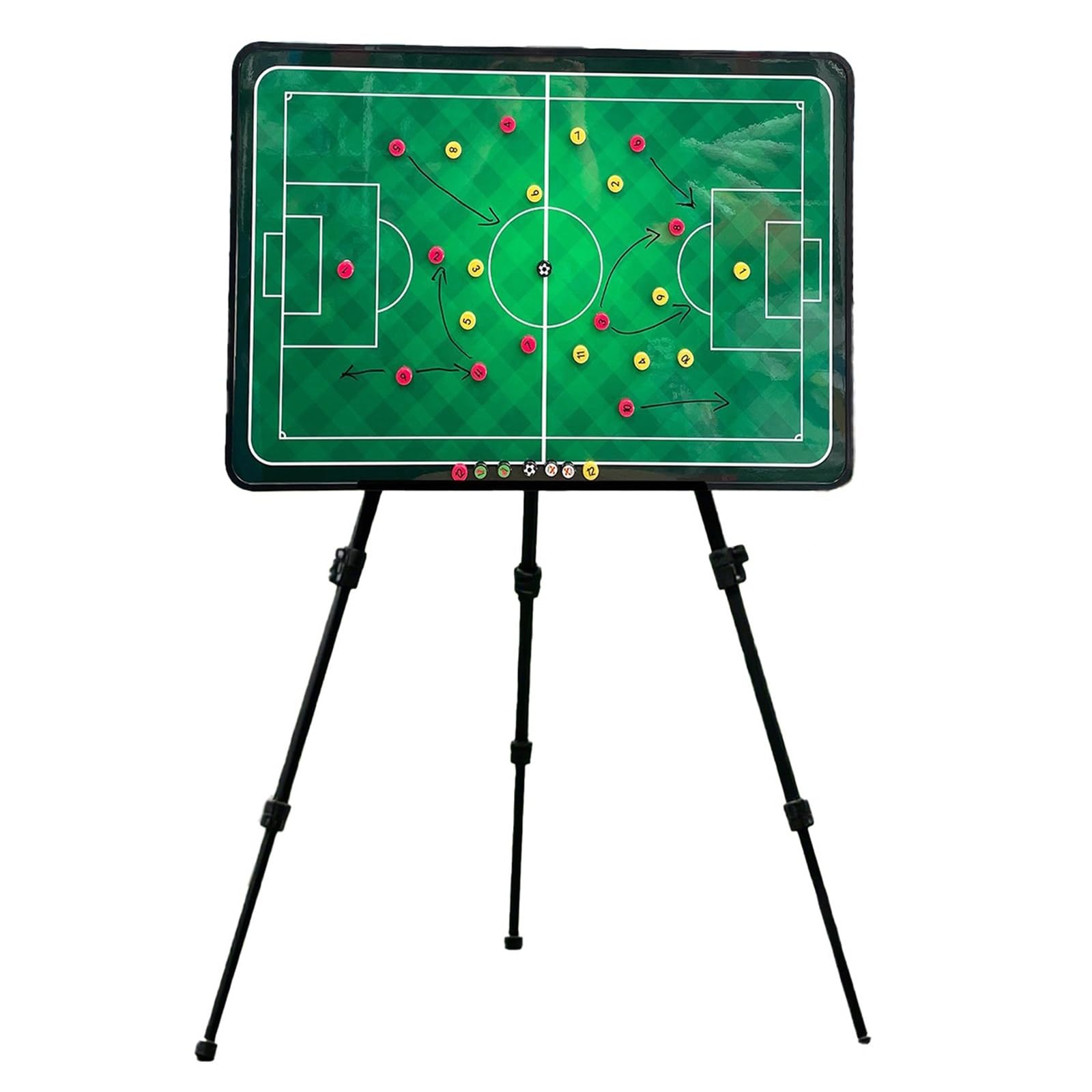 Lavagnetta per Allenatore Calcio, Lavagna Magnetica Calcio, con Treppiede e Borsa per Il Trasporto, Materiale Resistente, Facile da Trasportare, Ideale per L'insegnamento