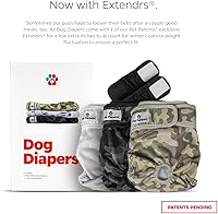 Vista 2 de Pet Parents® Pañales lavables para perros (paquete de 3) + Extendrs® de pañales duraderos para perros, pañales premium para perros hembras y machos