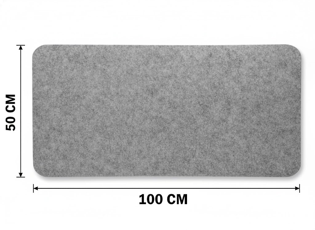 Orret Home 100x50 cm Büyük Keçe Masa Pedi – Kaymaz Anti-Statik Bilgisayar ve Klavye Altlığı, Ofis ve Ev İçin Masa Koruyucu Mouse Pad, Geniş Çalışma Alanı Masa Paspası