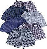 ToBeInStyle Boys' Pack of 6 Tartan Boxer Shorts Classic Fit No Gap Fly - 8-10 Years