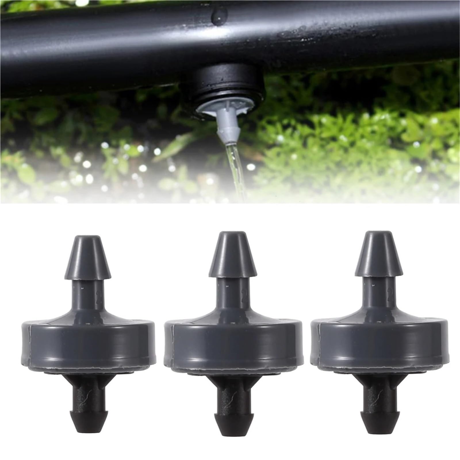 Emettitori per Irrigazione a Goccia Mini gocciolatore autocompensante da 2L/H, 4L/H, 8L/H, raccordi for irrigazione giardino e serra 4/7 mm, 500 pezzi(Red 2L)