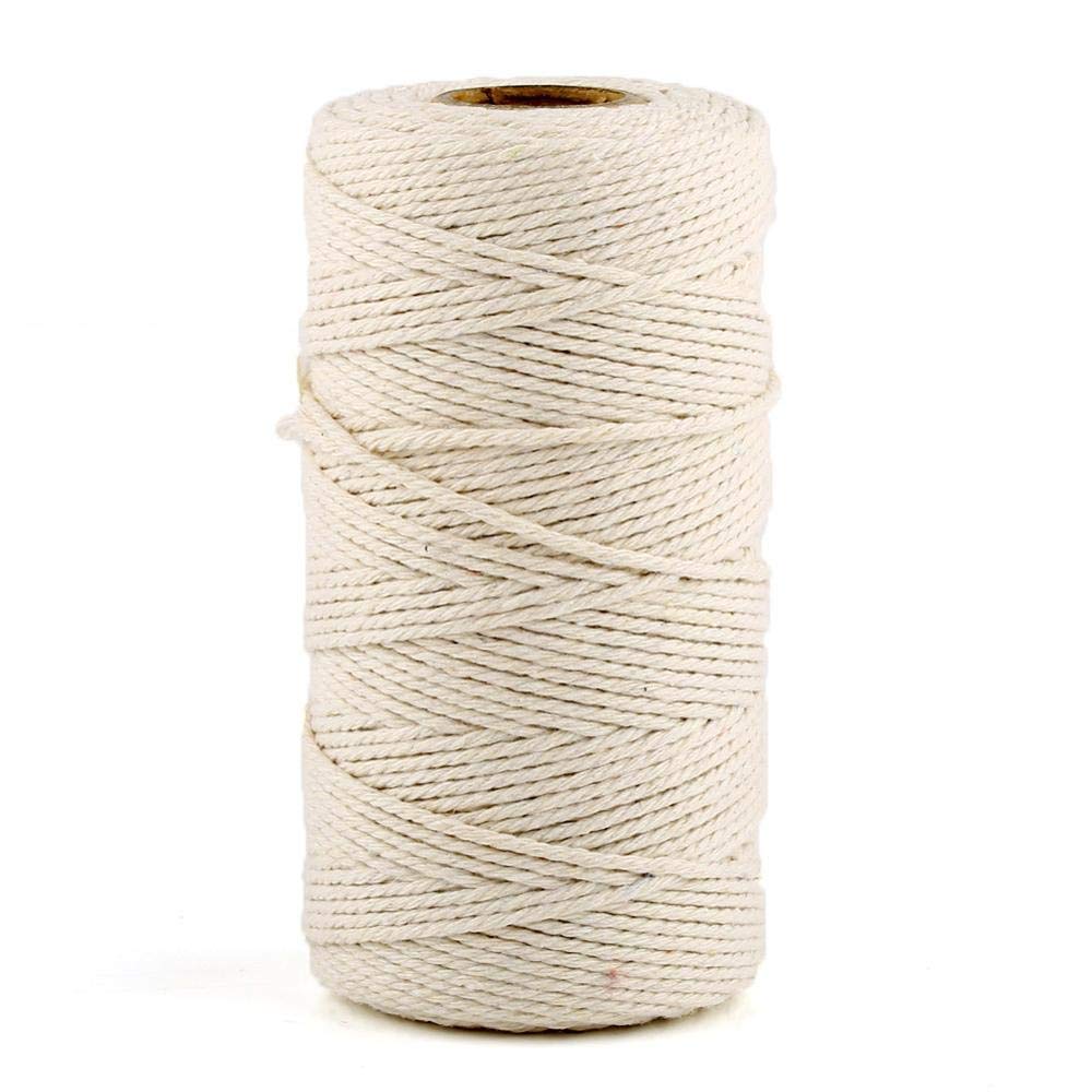 PURPLE MOON 100M Natural Handmade Cotton Piping Cord Cotton Thread Ball for Draw String Craft Macrame Artisan String DIY Yarn Rope