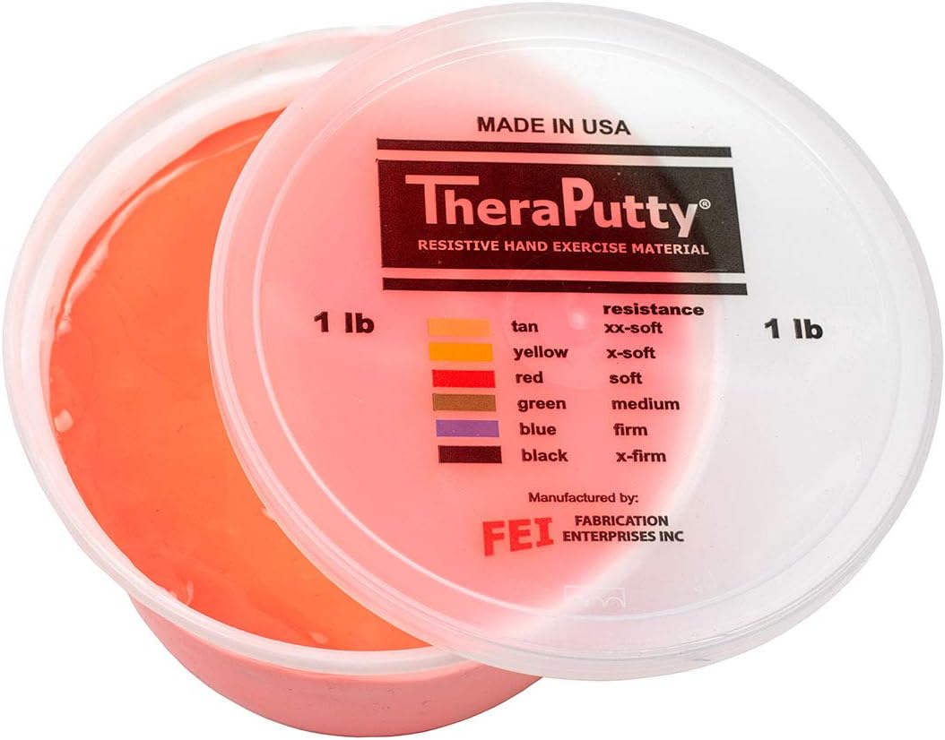 CanDo TheraPutty Antimicrobial - Therapeutic modelling clay - 1 lb - red (light)