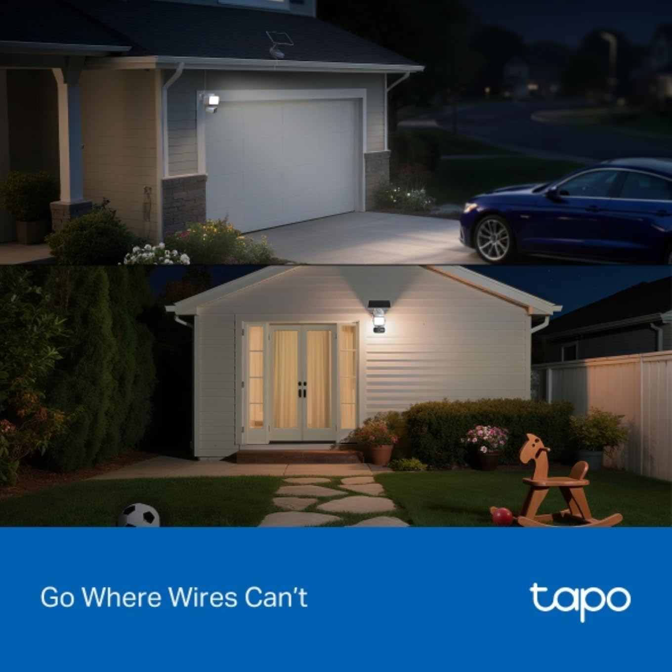 Tapo C615F Kit – Cámara Vigilancia Exterior con Panel Solar, 2K 3MP, 360° con Foco 800 LM, WiFi sin Cables, Detección IA Personas/Vehículos/Mascotas, Visión Nocturna Color, hasta 140 días de batería 9