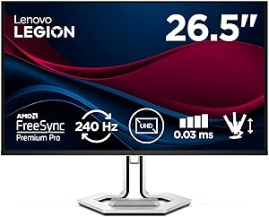 Lenovo Legion Pro 27UD-10 | 27 Inch UHD OLED Gaming Monitor | 3840 x 2160 | 16:9 | 240Hz | 0.03ms Response Time | USB-C | …
