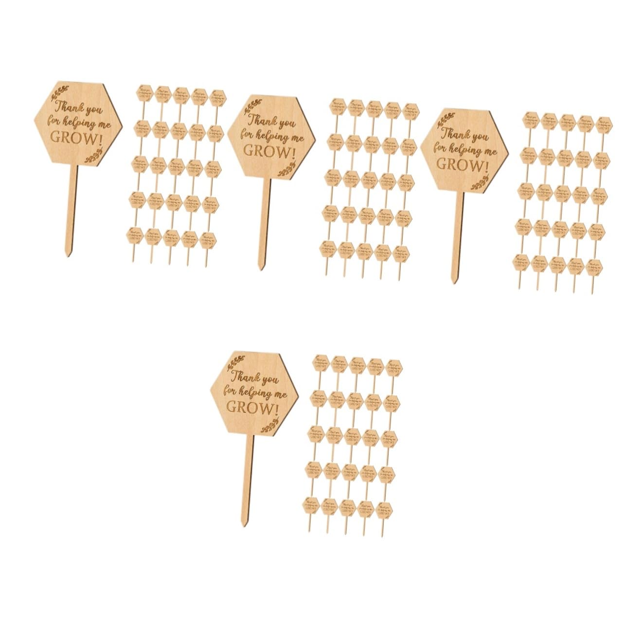 UPKOCH 4 Set Etichetta in Legno Etichette Succulente Segni Di Piante Da Giardino Etichette Da Giardino Giardinaggio Tag Del Del Vaso Etichetta Dell'orto Di Legno 40 Pezzi*4