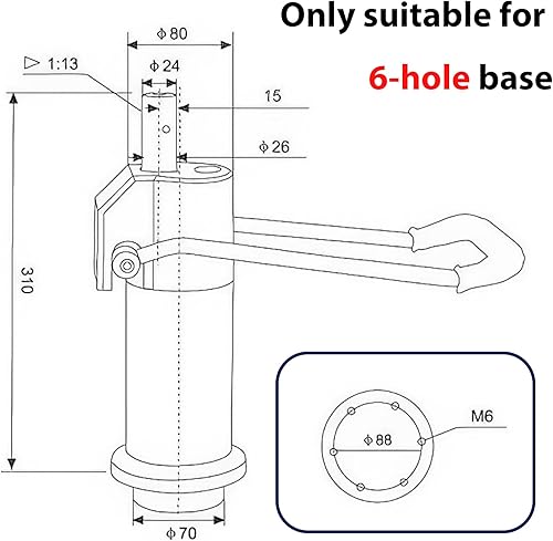 Miniatura 2 de Bomba hidráulica de repuesto para silla de peluquería, para bar, salón de belleza, peluquería, altura ajustable, capacidad de peso de 440