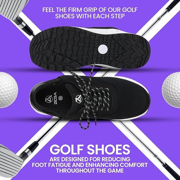 ZEBA Handsfree Slip-On Mens Golf Shoes - Enhanced Stability, Supreme Comfort, and Reliable Slip Resistance with Our Golf Shoes4