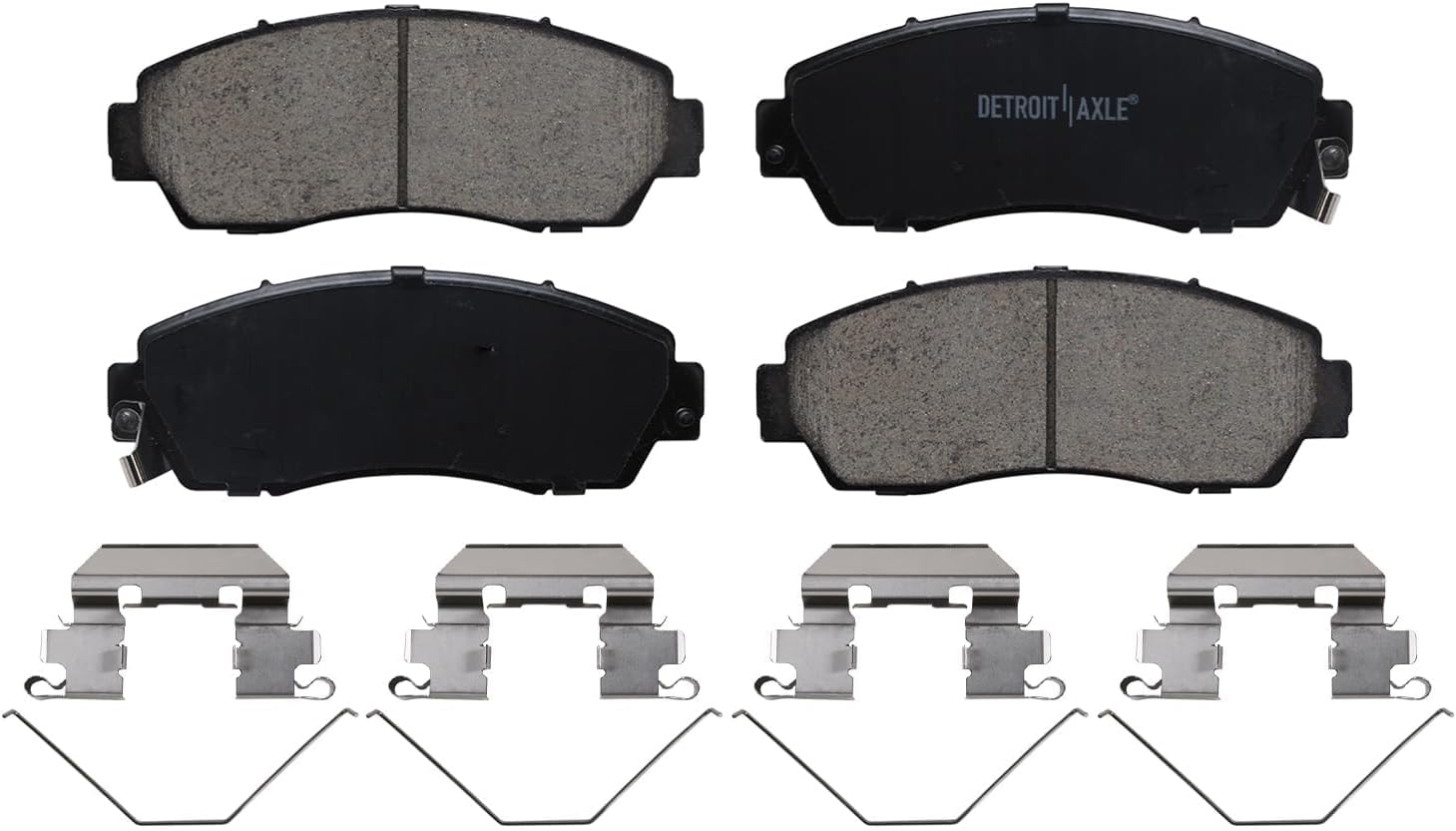 Detroit Axle - Brake Pads for 2011-2017 Honda Odyssey, Front and Rear Ceramic Brake Pads 2012 2013 2014 2015 2016 Replacement