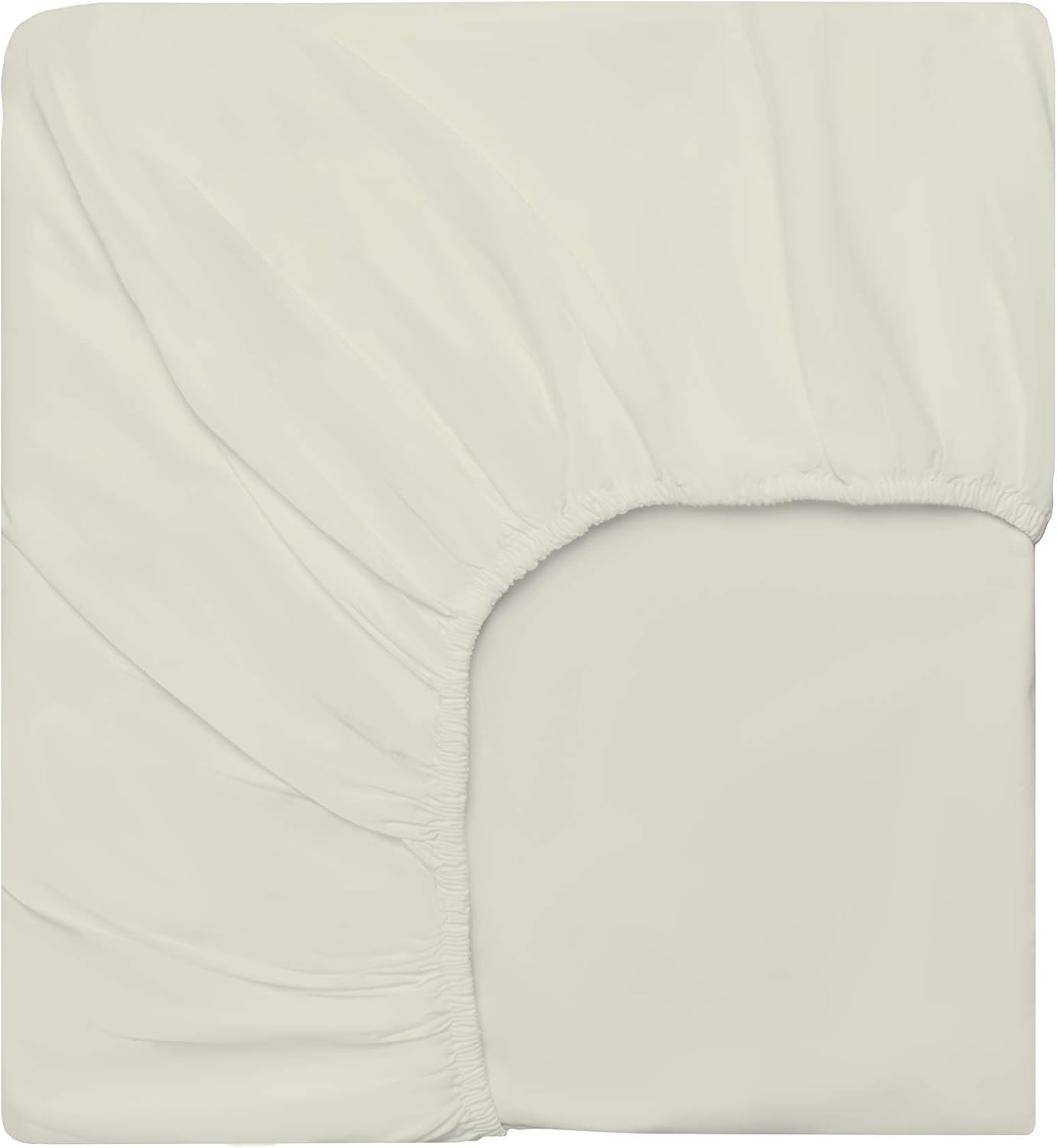 100% Cotton Percale Sheets Twin Size, White, 1 Deep Pocket Fitted Sheet Crisp and Cool Strong Bed Linen : Home & Kitchen