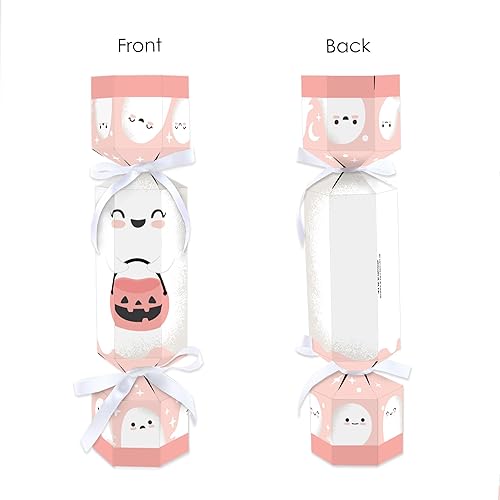 Miniatura 7 de Big Dot of Happiness Pastel Halloween - Recuerdos de mesa de fiesta de calabaza rosa sin broches - Cajas de galletas de bricolaje - Juego de 12