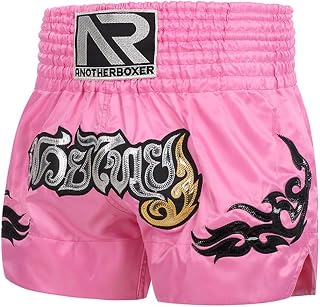 Minhe Unisex Boxing Shorts MMA Muay Thai Training Trunks(Pink M) | Unisex cut, suitable for men and women, ideal for MMA, Muay Thai, boxing, and general fitness training