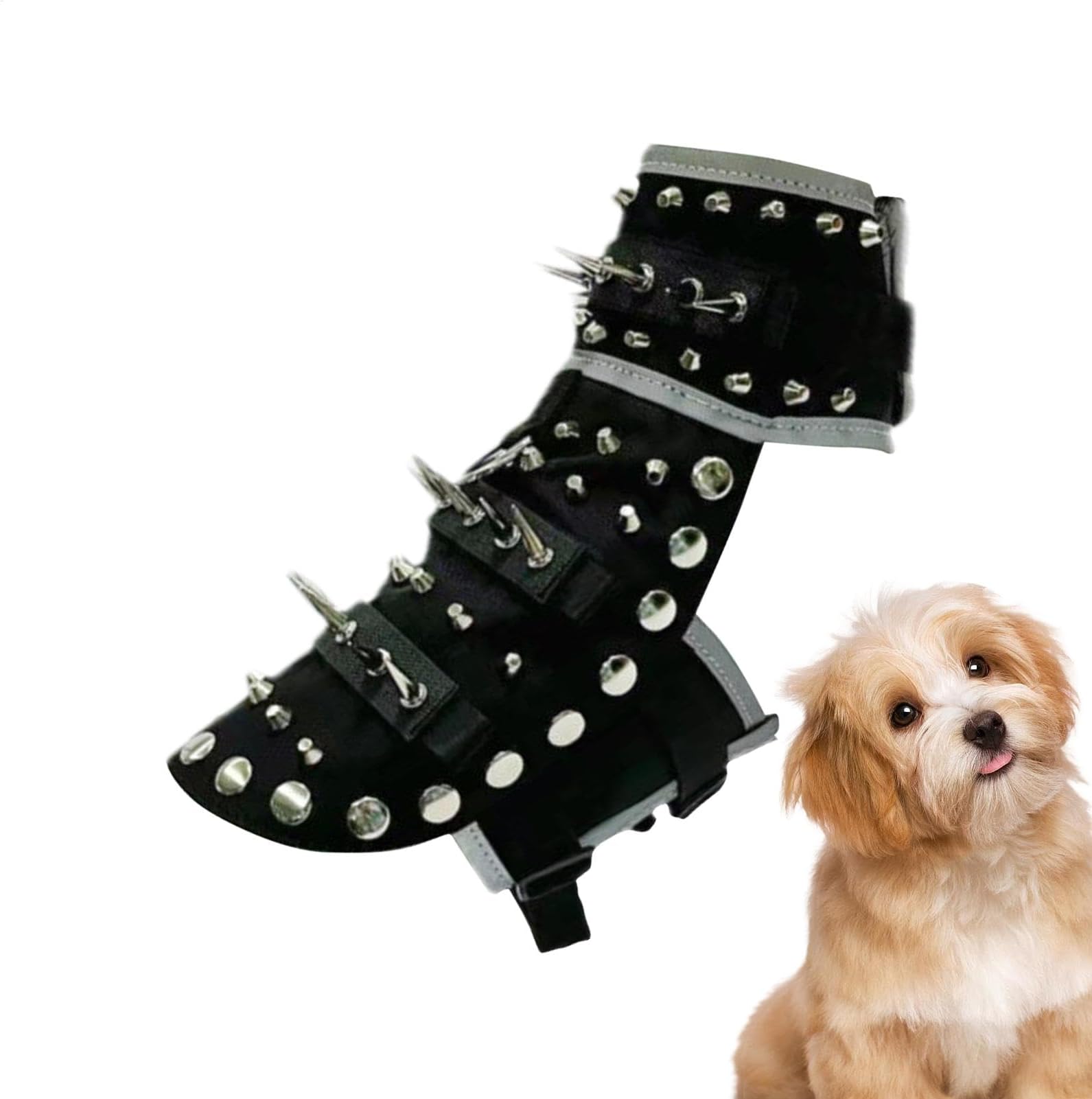 Tuxxjzm Spike Vest for Small Dogs | Waterproof Pet Harness with Spikes,Adjustable Reflective Anti Coyote Dog Coat, Dog Protection Vest for Outdoor Walking Camping