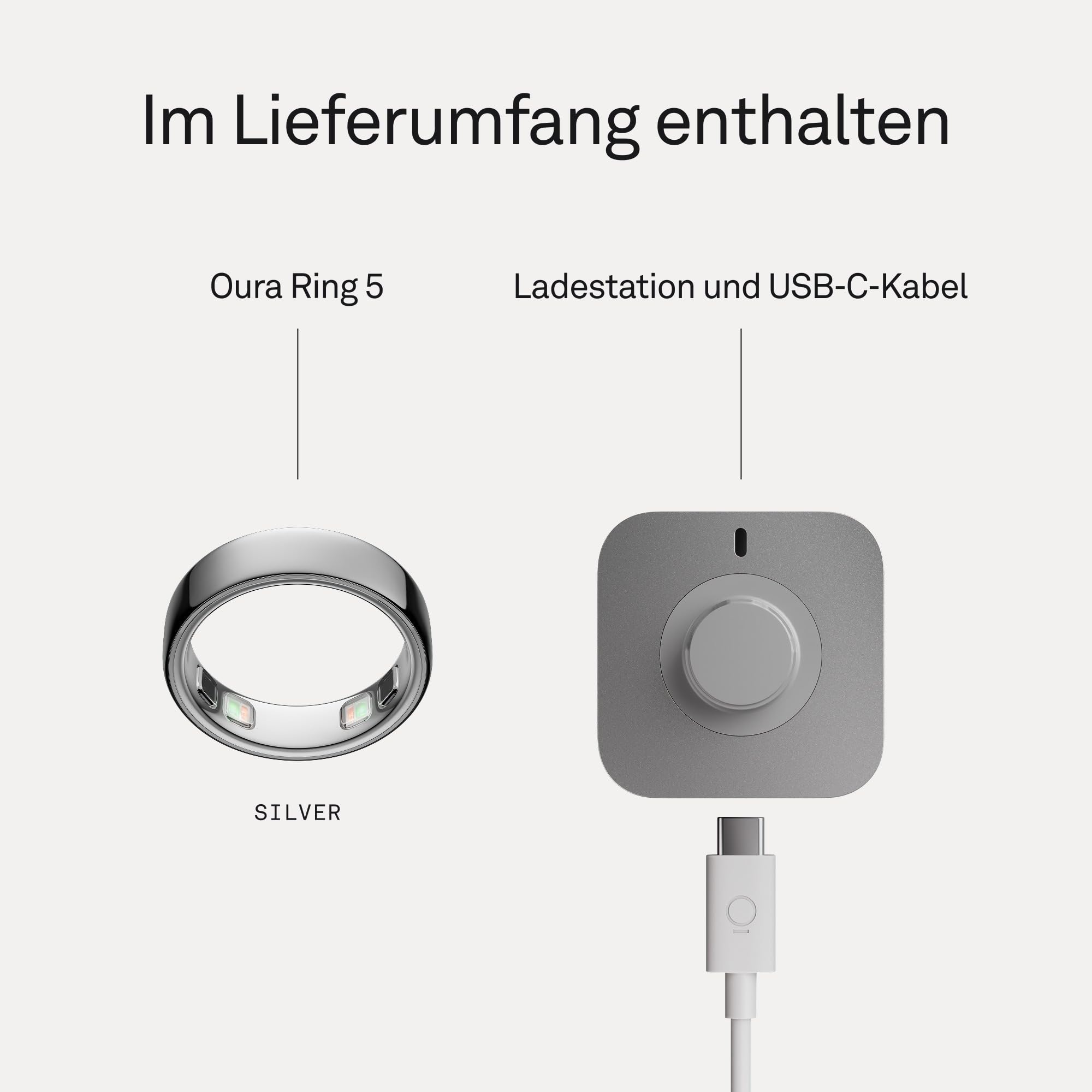 Oura Ring 5 Silver – Größe 9 – Finde Deine Ringgröße