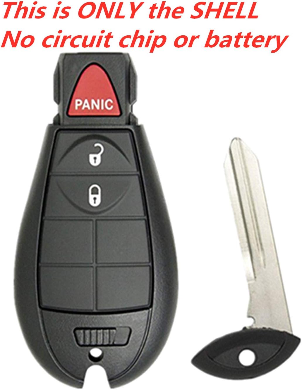 KAWIHEN Keyless Entry Remote Key Fob Shell Replacement for 2013 2014 2015 2016 2017 2018 Dodge Ram 1500 2500 3500 Key fob case GQ4-53T 1470A-34T 56046953 56046953AC 56046953AE 56046953AG(Just a Case)