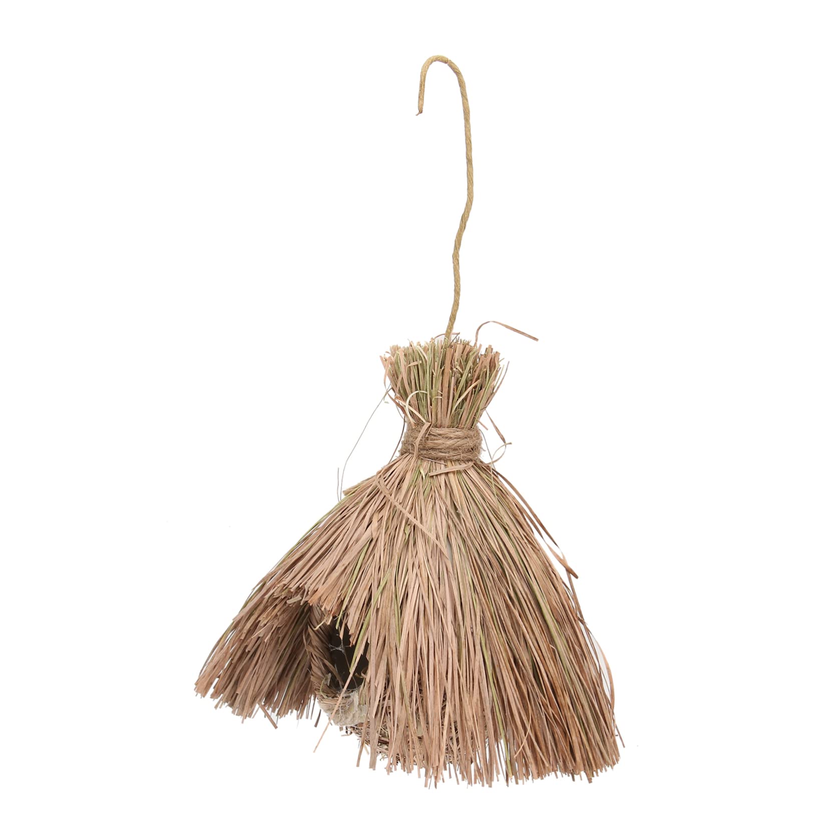 HANABASS 1Pc Hanging Bird Nest Pendant Handwoven Hibiscus Bird's Nest Decor for Garden Durable Straw Birdcage Pendant for Outdoor Birdhouses and Pet Environments