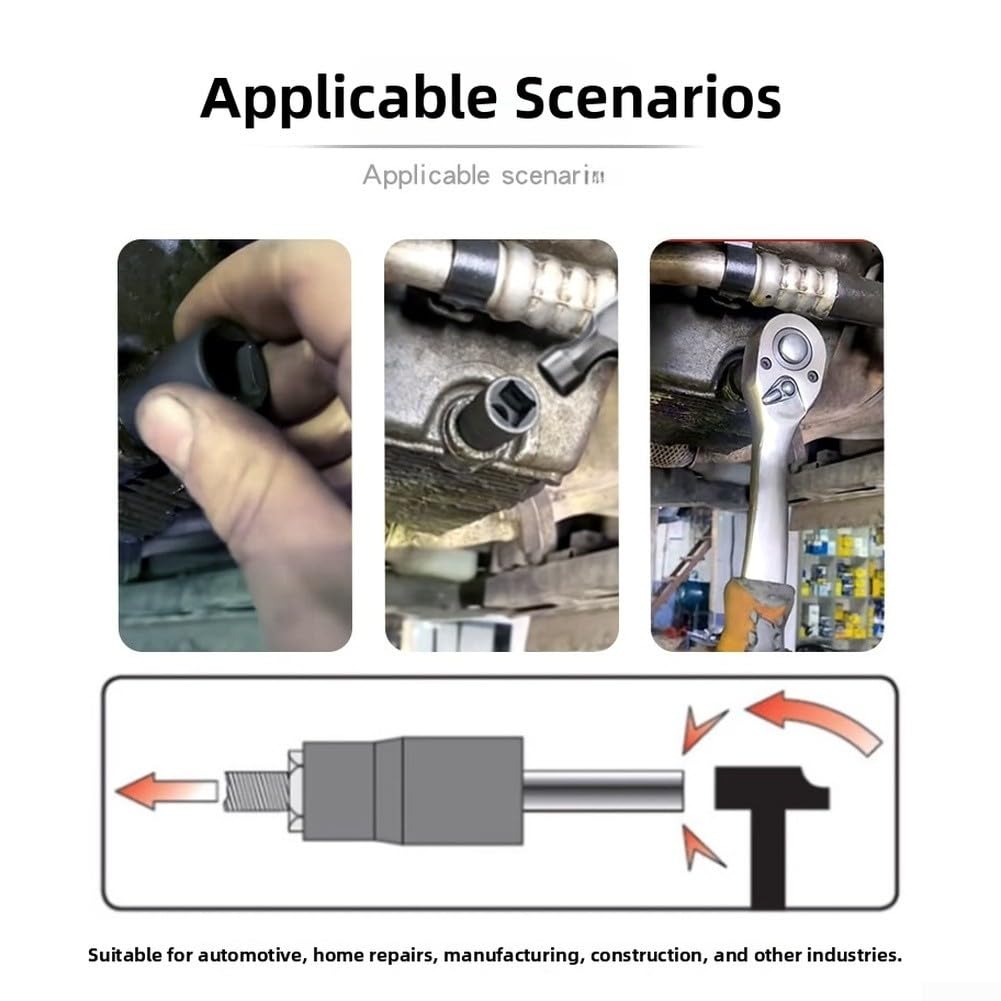 Juego de 6 extractores de tuercas dañadas resistentes para tornillos rotos, taller de reparación de vehículos